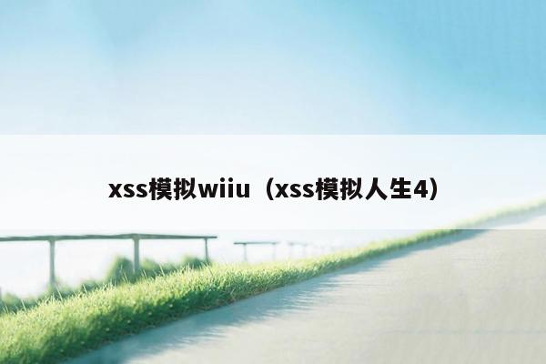 xss模拟wiiu（xss模拟人生4）